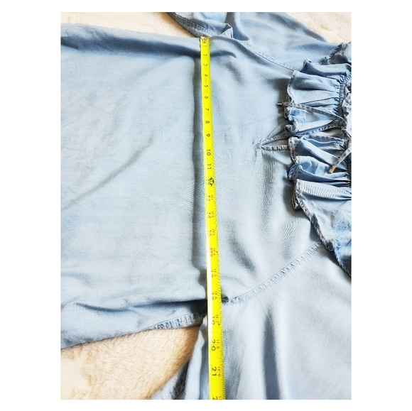 Lauren Ralph lauren ruffle top Lyocell siz4 Medium - Picture 6 of 7